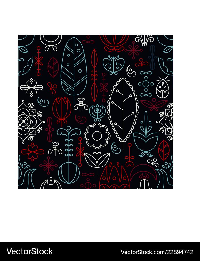 Seamless pattern in scandinavian Royalty Free Vector Image