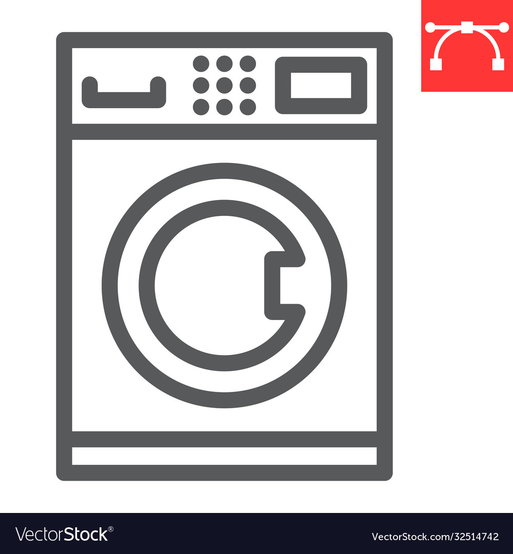 Self service laundry line icon dry cleaning vector image Self service laundry line icon dry cleaning