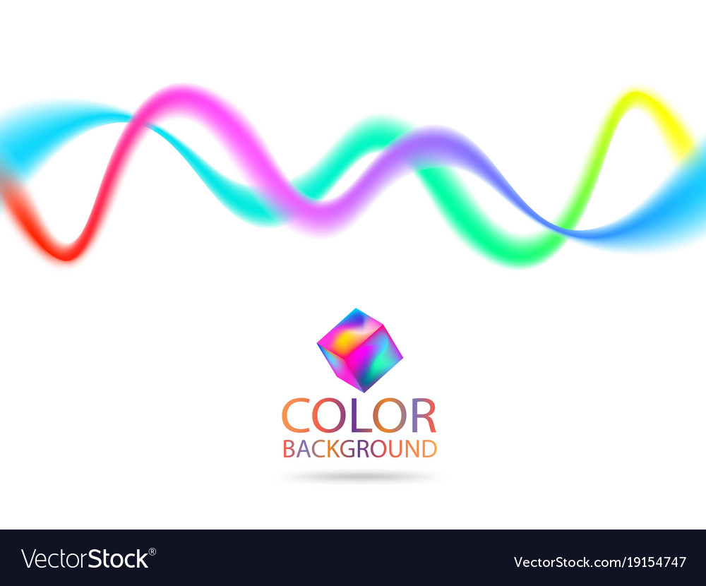 Abstract Color Wave Lines Design Element With Vector Image