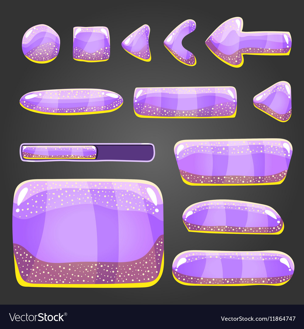 Big set of shiny button