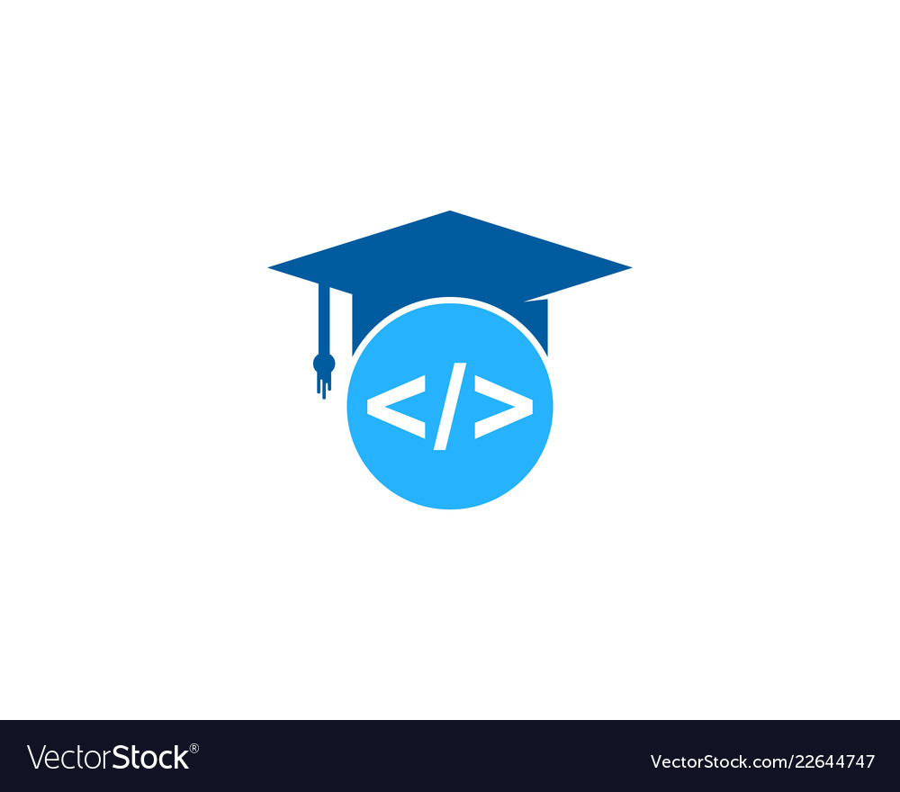 Code education logo icon design Royalty Free Vector Image