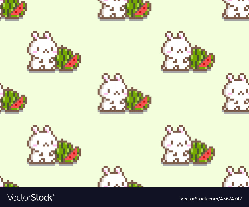 Rabbit cartoon character seamless pattern