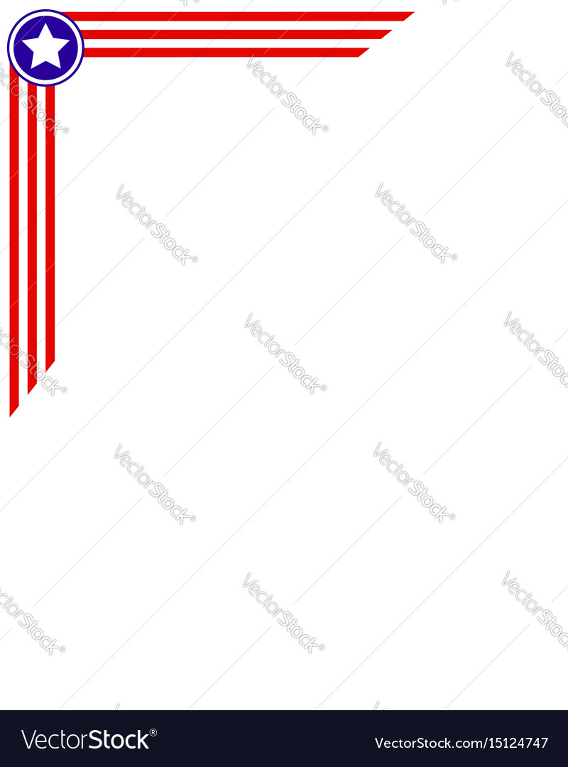 Usa Flag Frame Corner For Your Design Royalty Free Vector Usa Flag Frame Corner For Your Design Vector Image