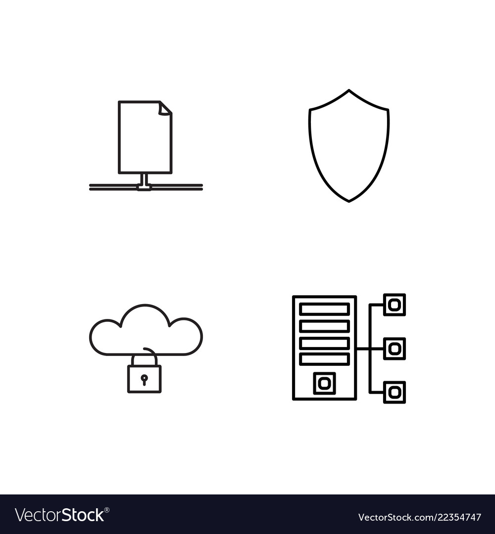 Web simple outlined icons set