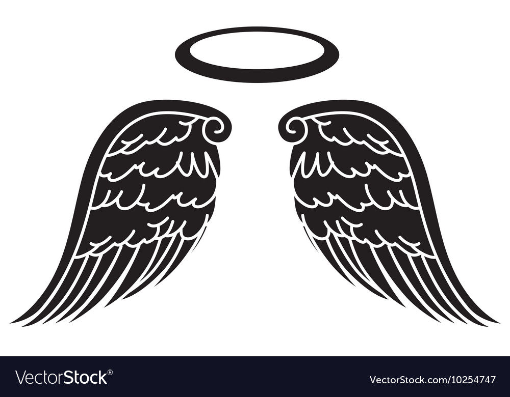 Wing Halo Angel Icon Royalty Free Vector Image