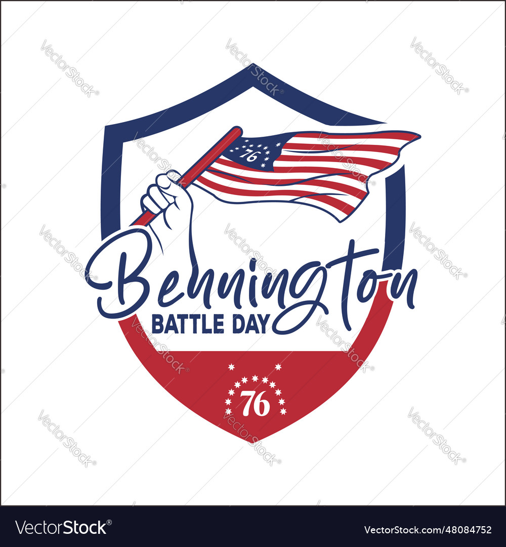 Bennington battle day with shield concept