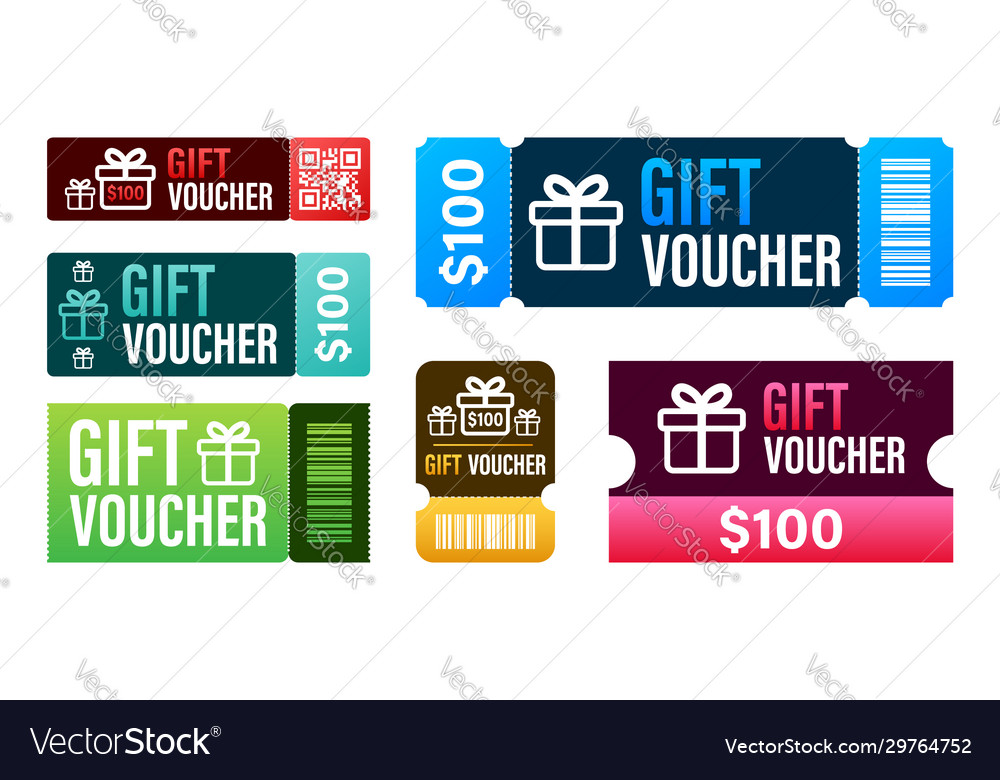 Promo code gift voucher with coupon code premium Vector Image