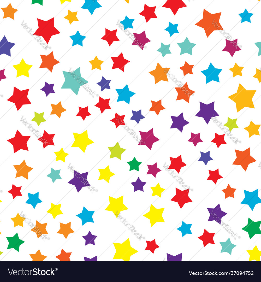 Random star shape pattern background seamlessly vector image Random star shape pattern background seamlessly