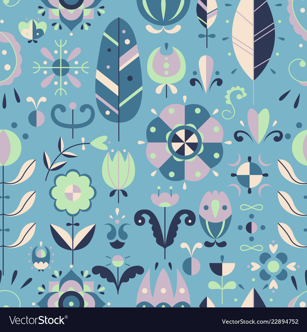 Seamless pattern in scandinavian vector image Seamless pattern in scandinavian