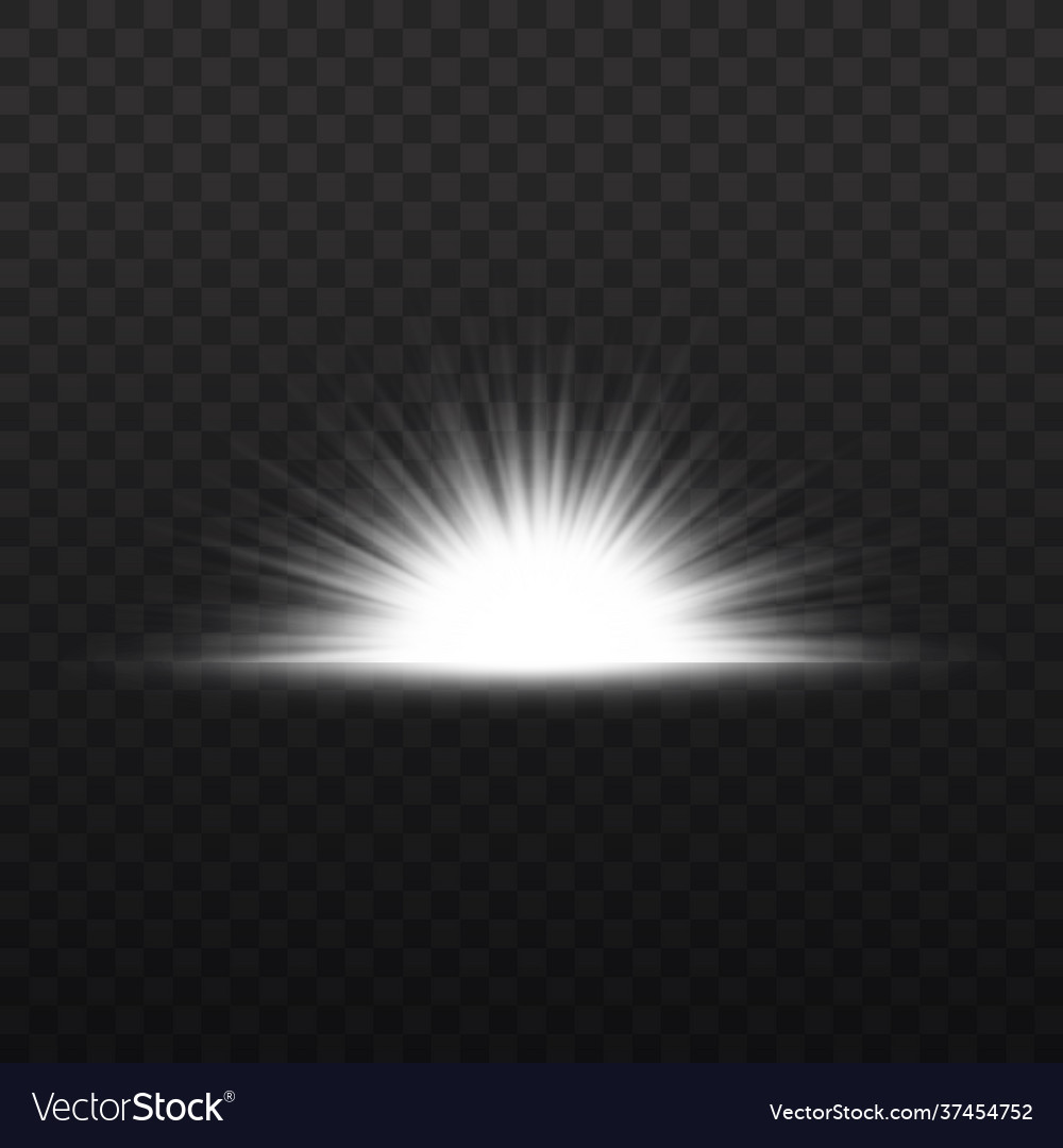 Star explosion white glow lights sun rays