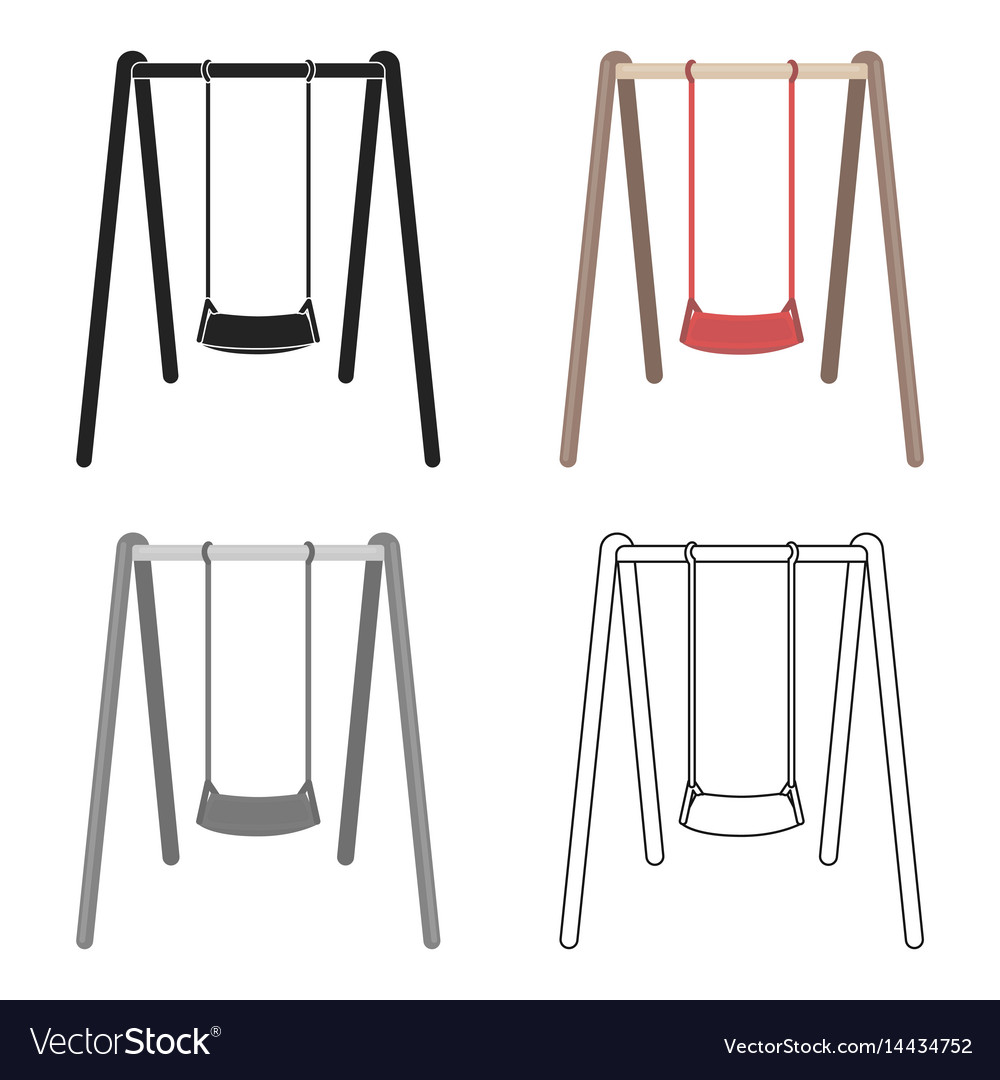 Swing seat icon in cartoon style isolated on white