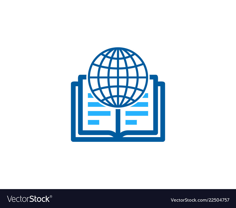 Global book logo icon design Royalty Free Vector Image