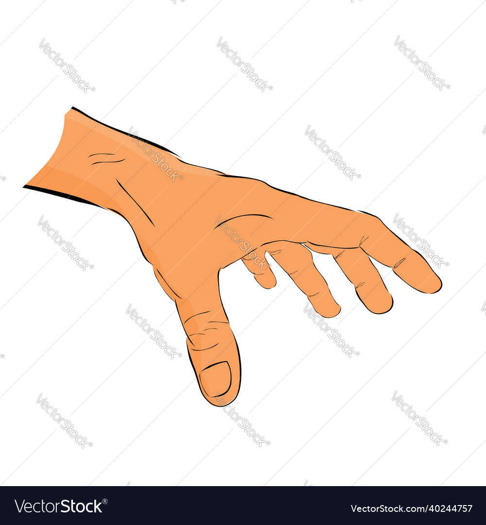 Hand - 6 holding and receive something - set - dp Vector Image