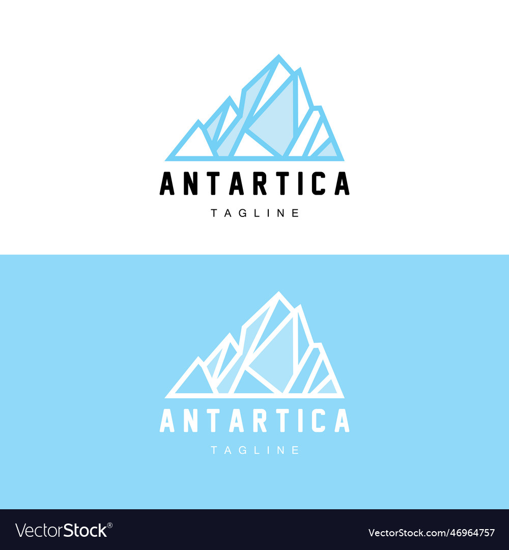 Mountain Logo Antarctic Iceberg Logo Design Vector Image