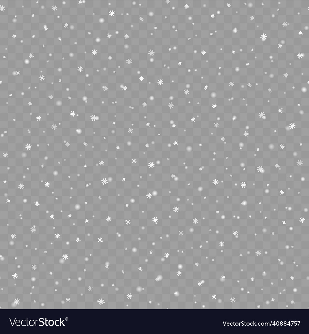 Seamless pattern with falling snowflakes vector image Seamless pattern with falling snowflakes