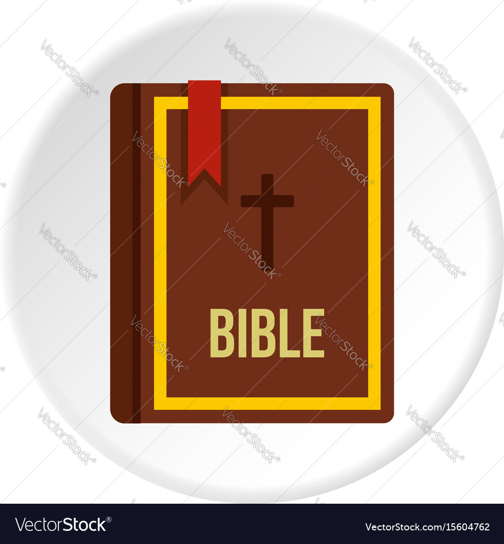 Bible book icon circle Royalty Free Vector Image