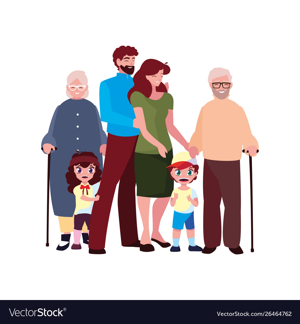 Family parents kids group people Royalty Free Vector Image