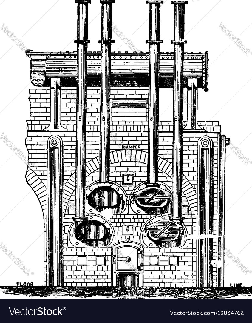 Gas retort vintage Royalty Free Vector Image - VectorStock