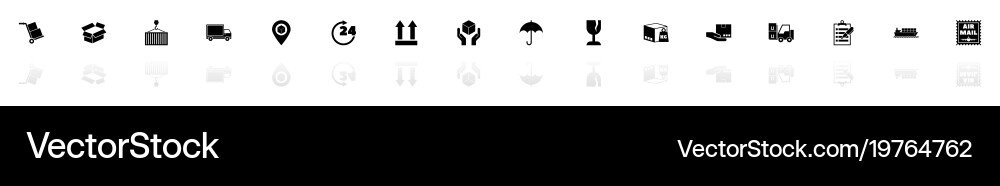 Logistics - flat icons Royalty Free Vector Image