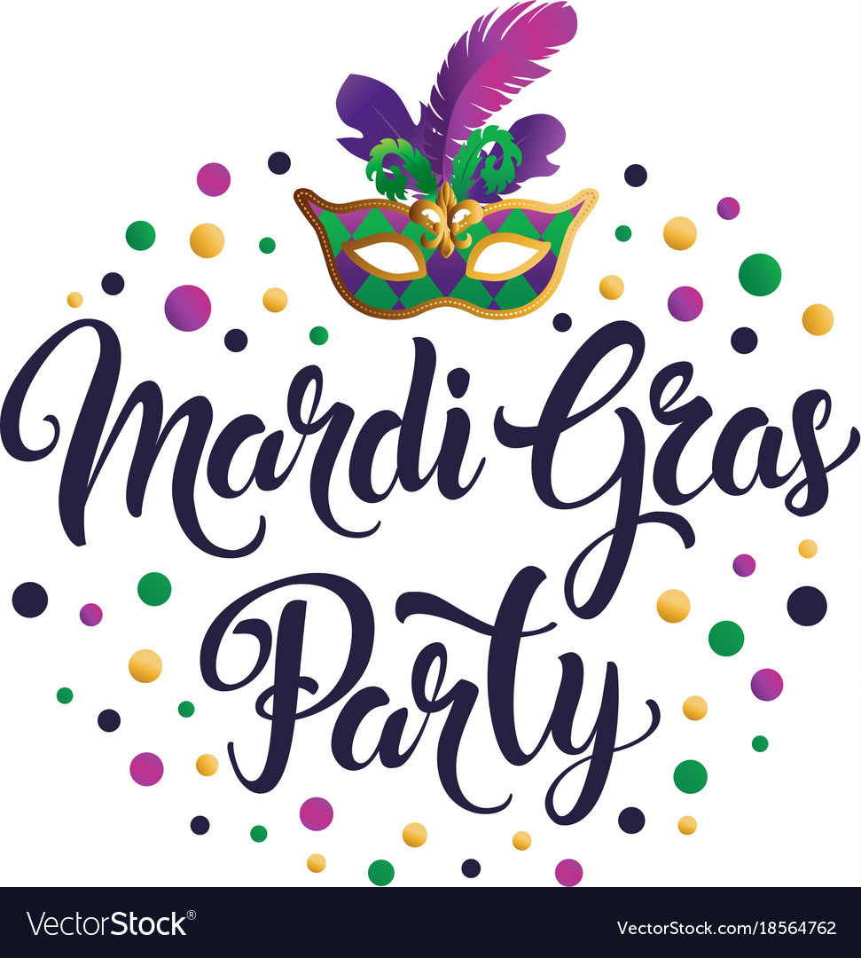 Mardi gras mask colorful poster banner template Vector Image