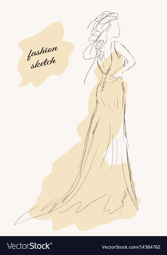 drawing beautiful dress