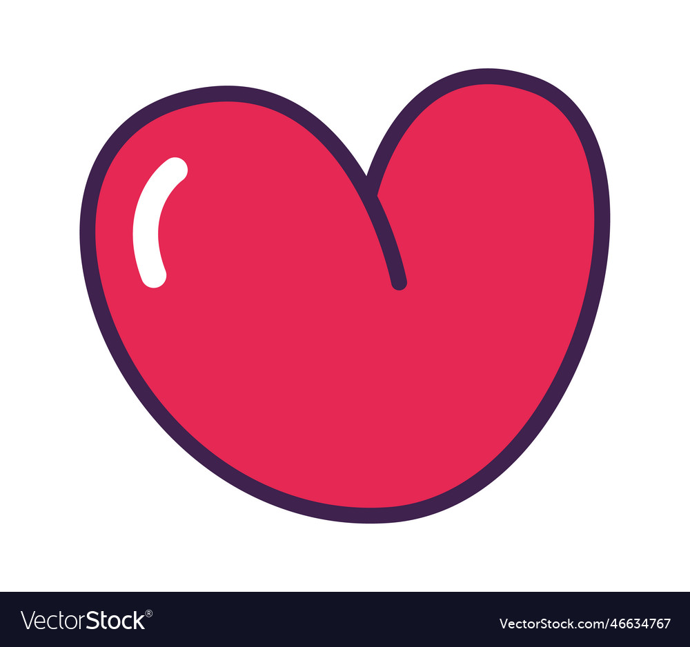 Cartoon heart icon