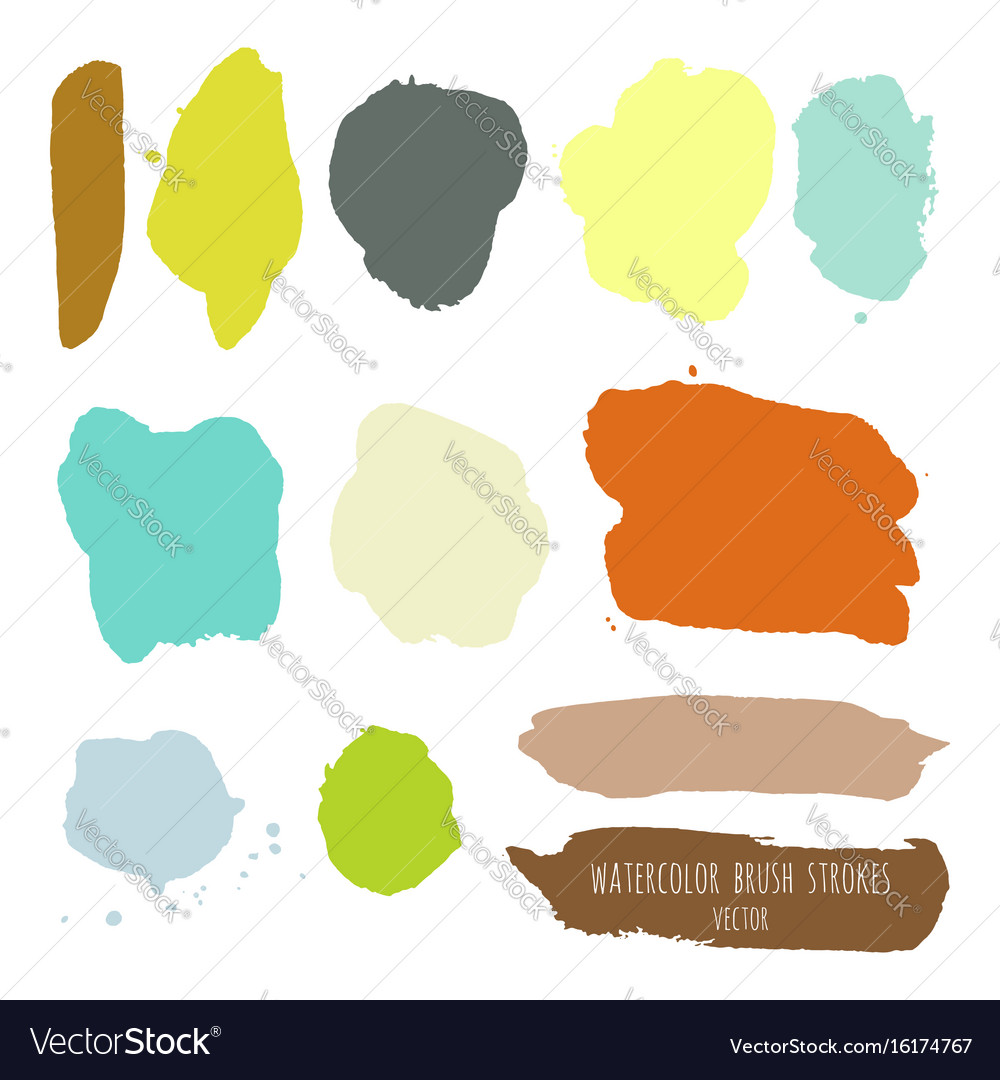 Grunge watercolor ink texture set