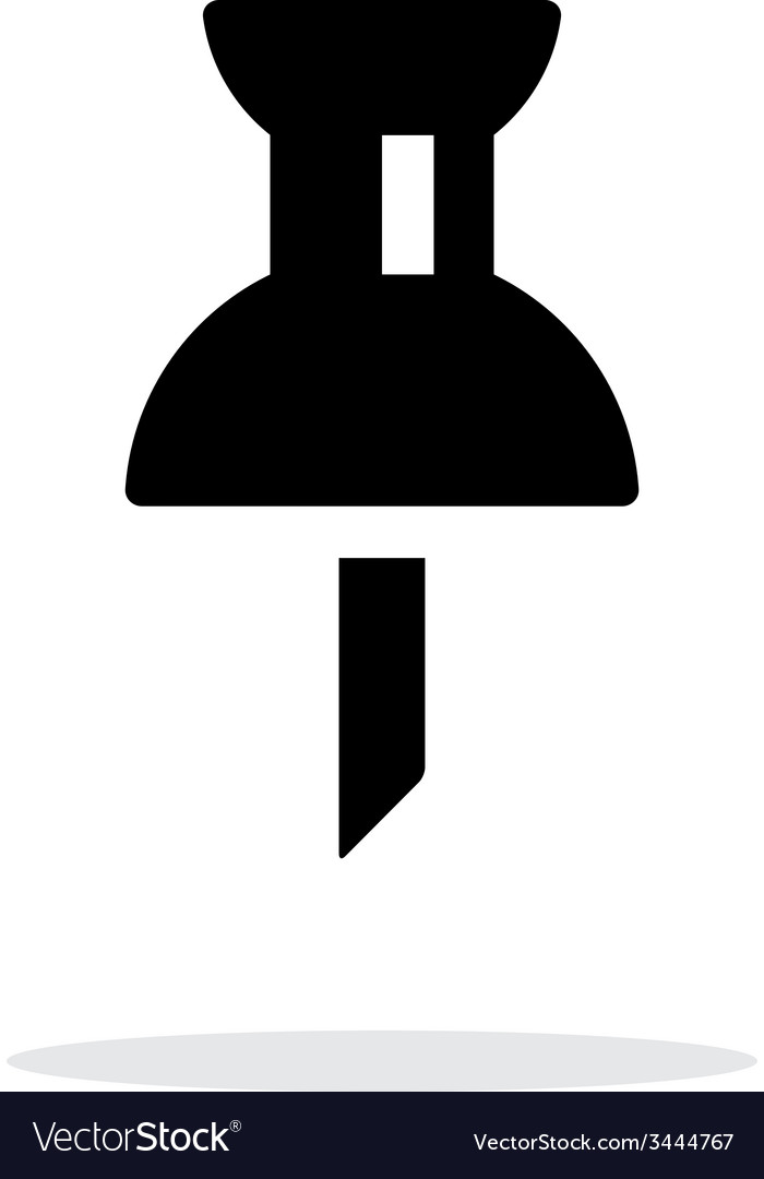 Mapping push pin icon on white background