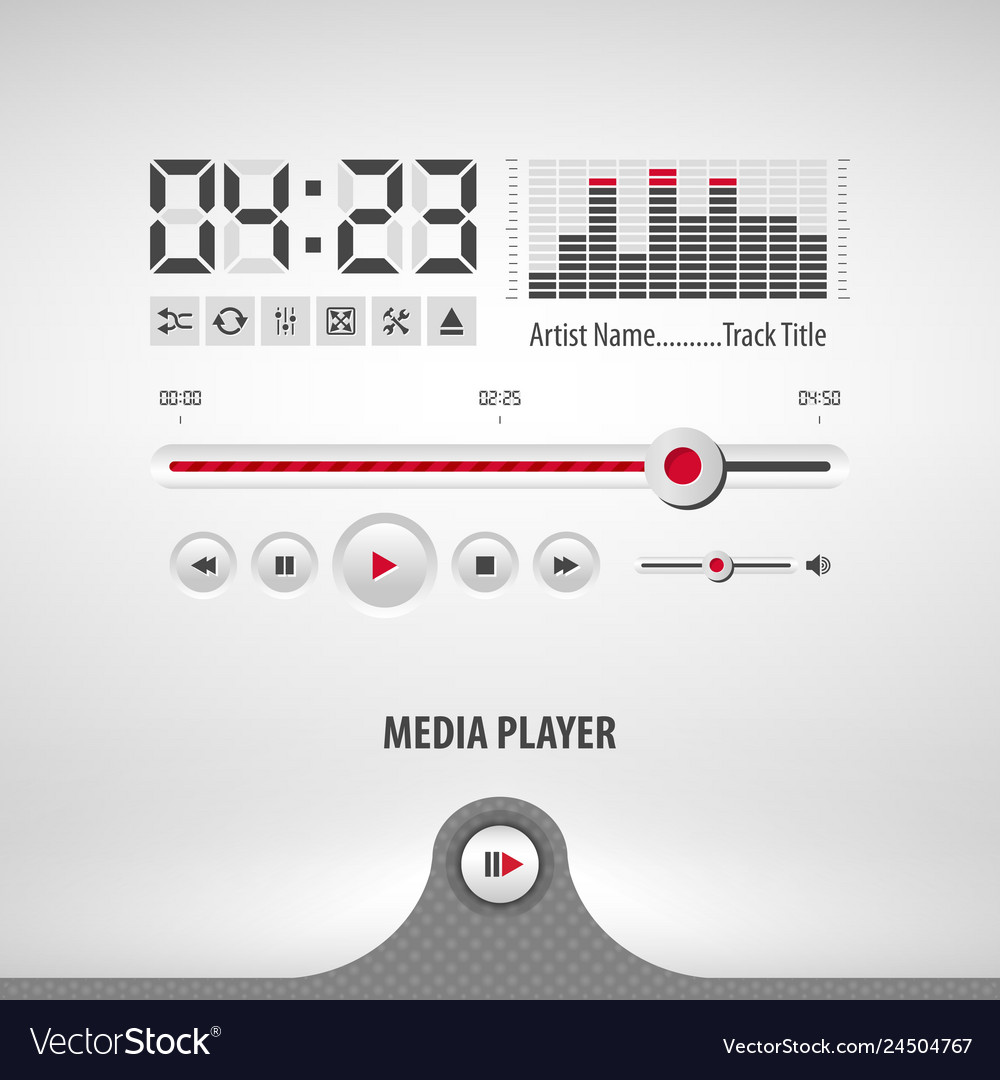 Media player vector image Media player