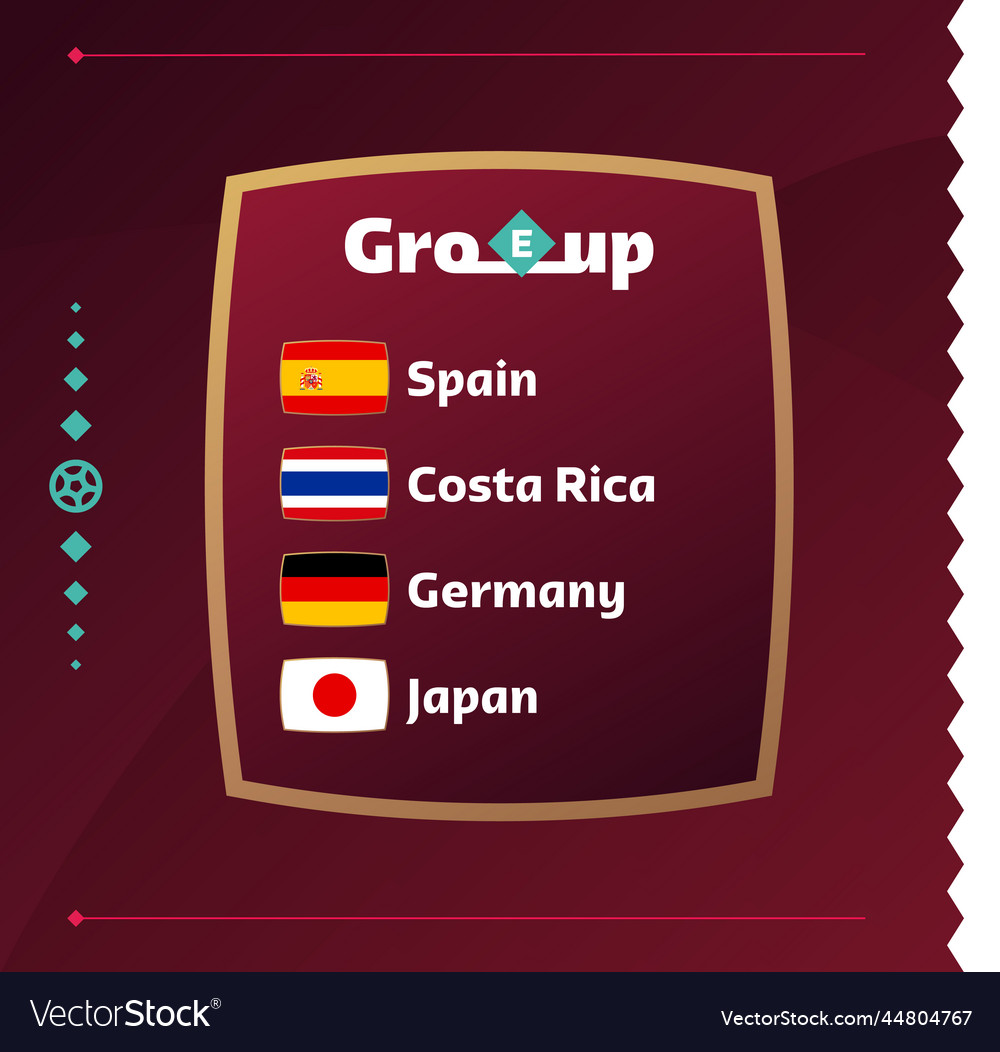 World football 2022 group e flags