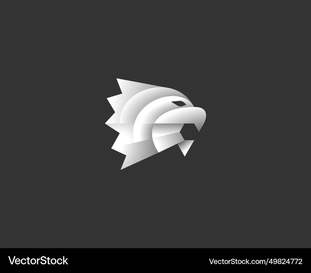 Abstract eagle head gradient logo creative bird Vector Image