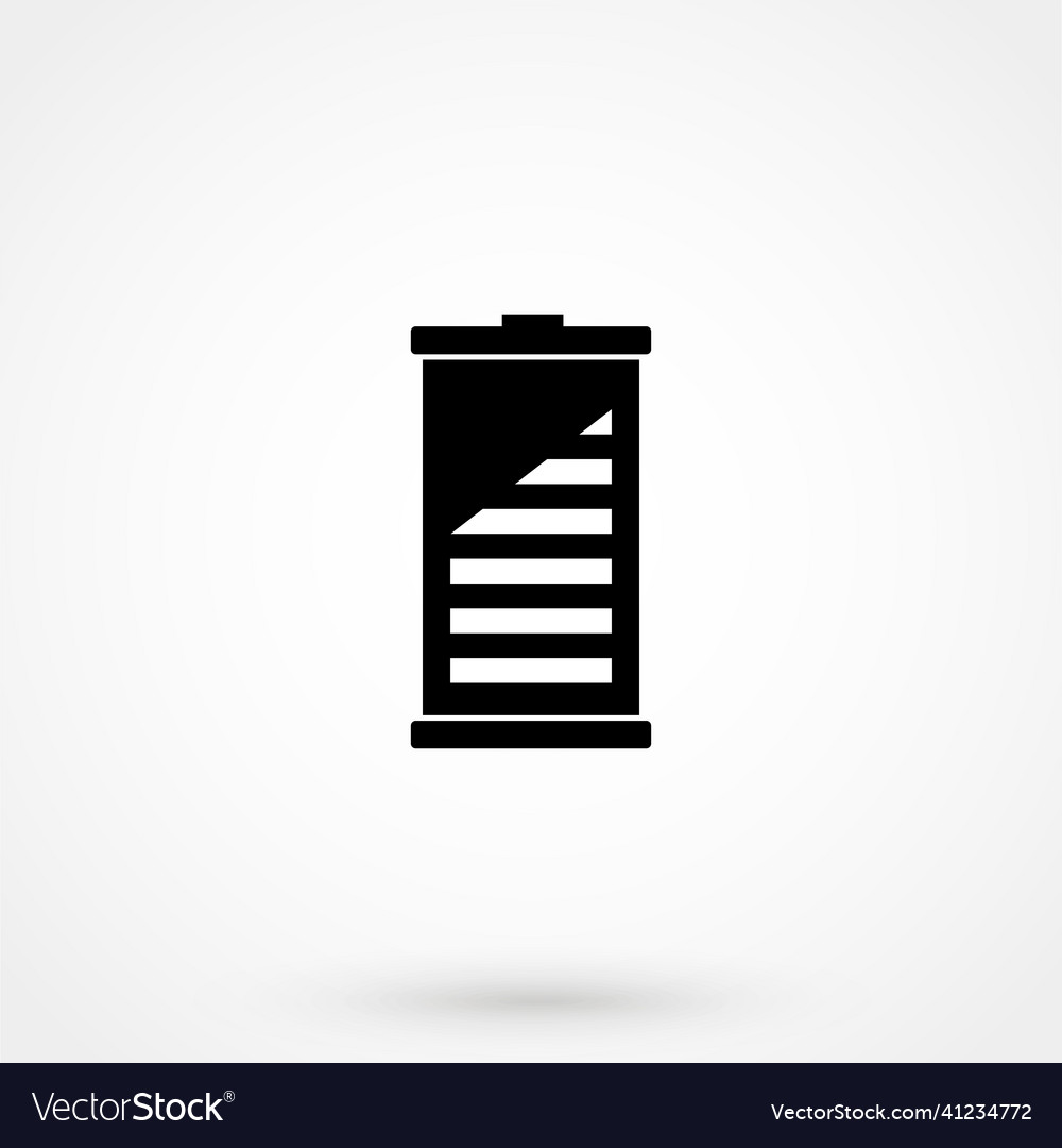 Battery icon on white background Royalty Free Vector Image