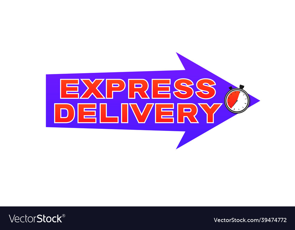 Express delivery logo banner quick shipping icon