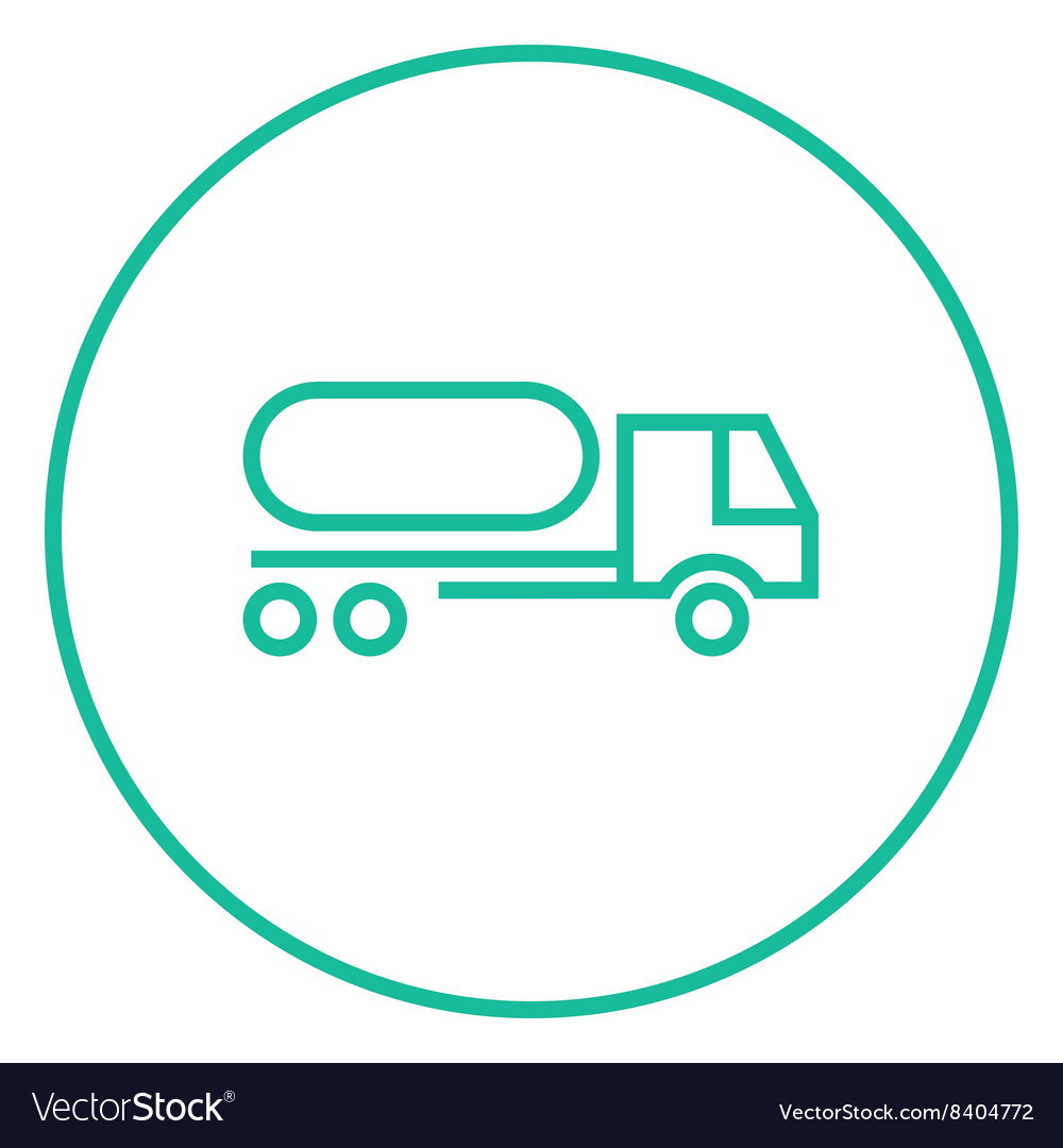 Fuel truck line icon