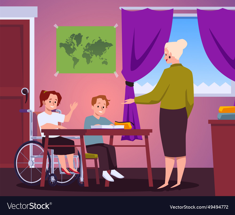 Inclusive environment for children social vector image
