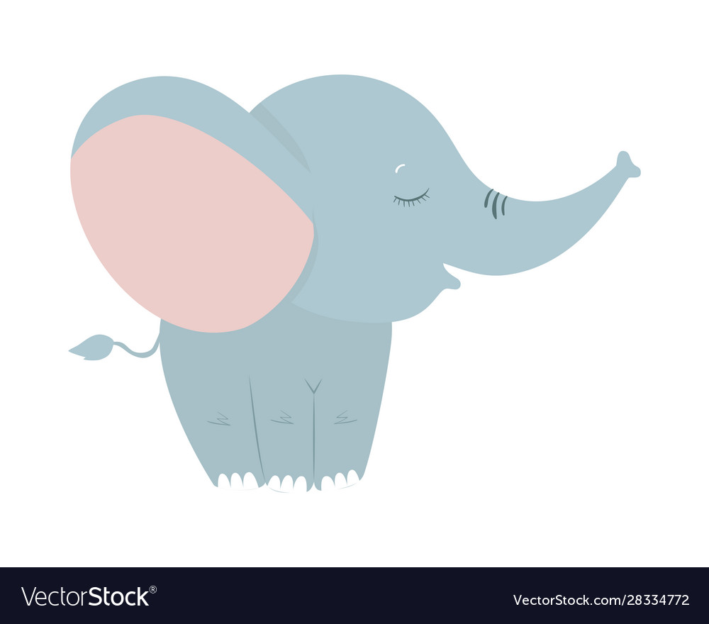 Isolated cute elephant cartoon design Royalty Free Vector