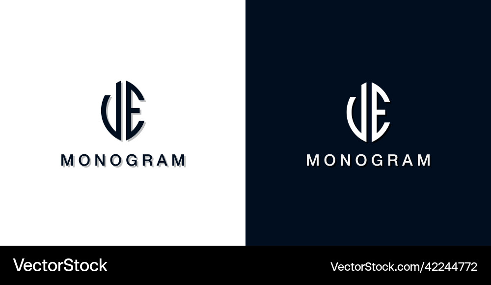 Leaf style initial letter monogram logo Royalty Free Vector