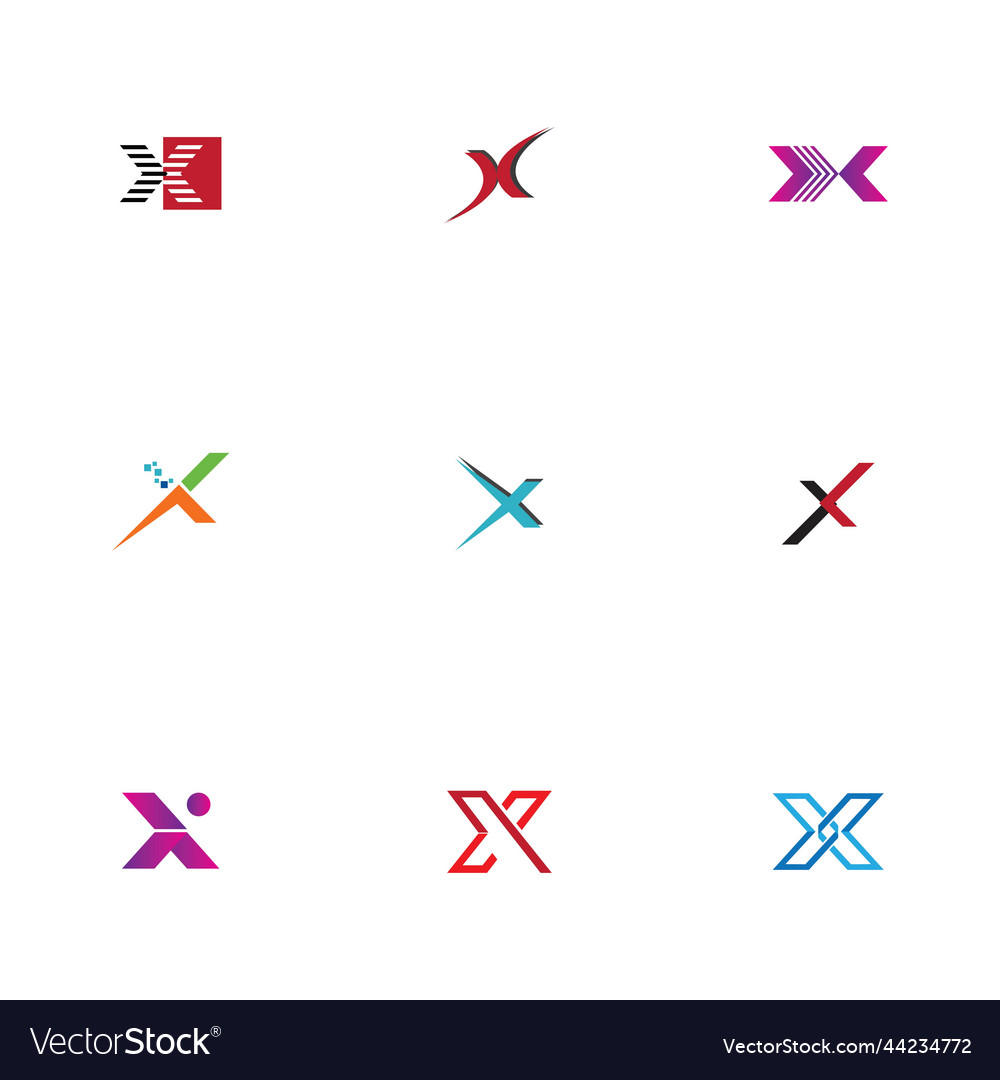 Letter x logo template icon design