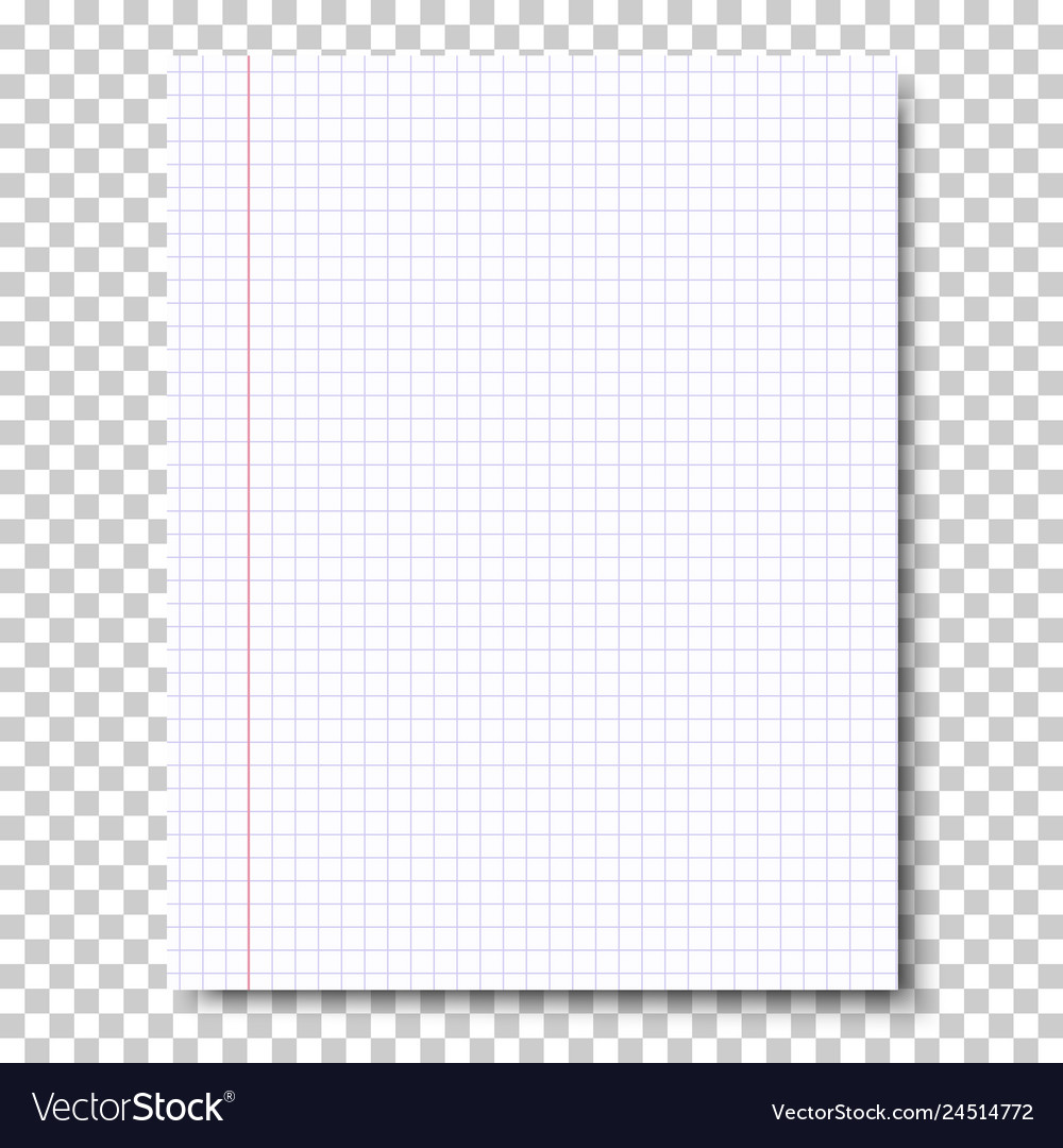 Notebook checkered sheet paper Royalty Free Vector Image