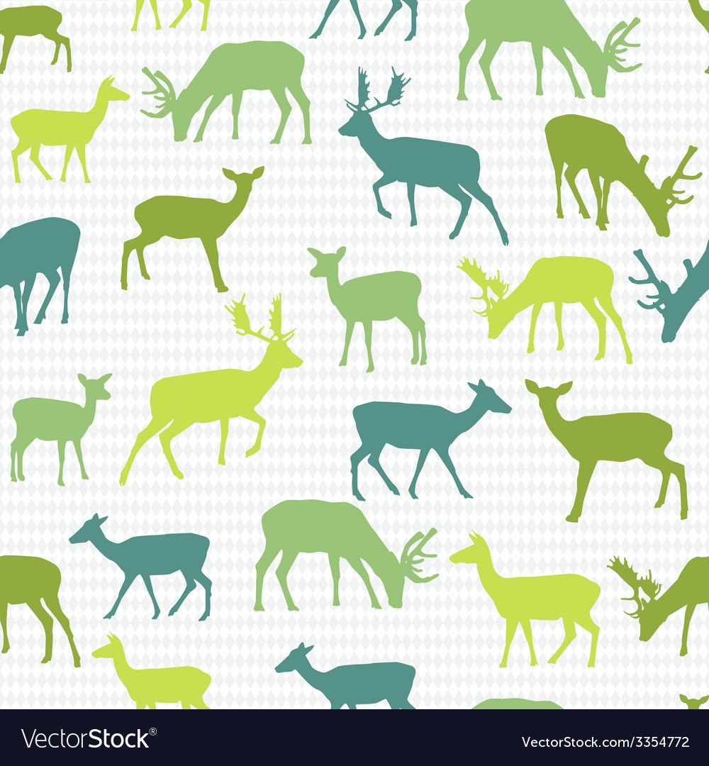 Retro pattern with deers