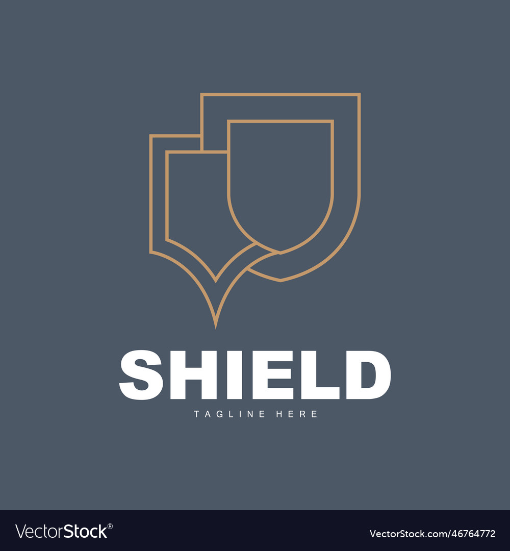 Shield logo antivirus protection security simple Vector Image