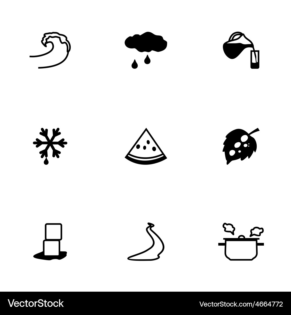 Water icon set Royalty Free Vector Image - VectorStock