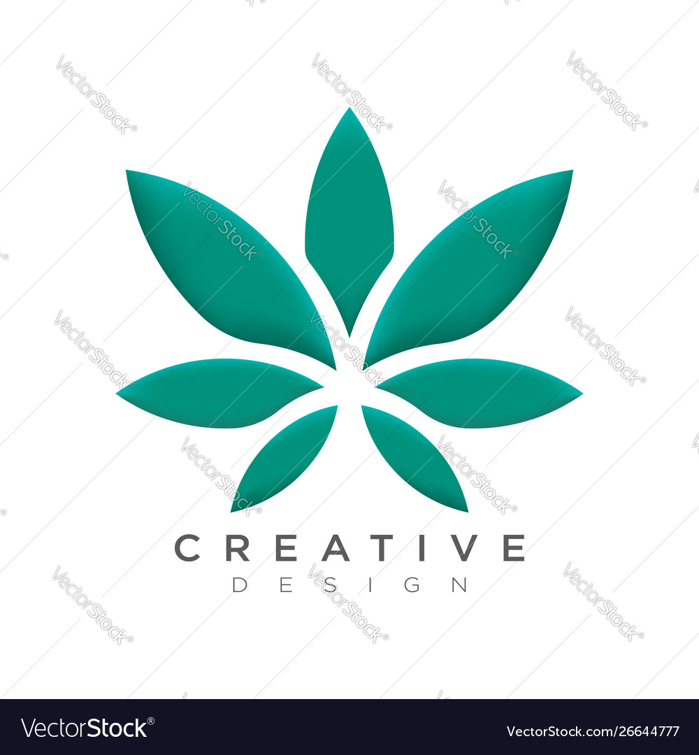 Beautiful abtrak leaf logo design can be used