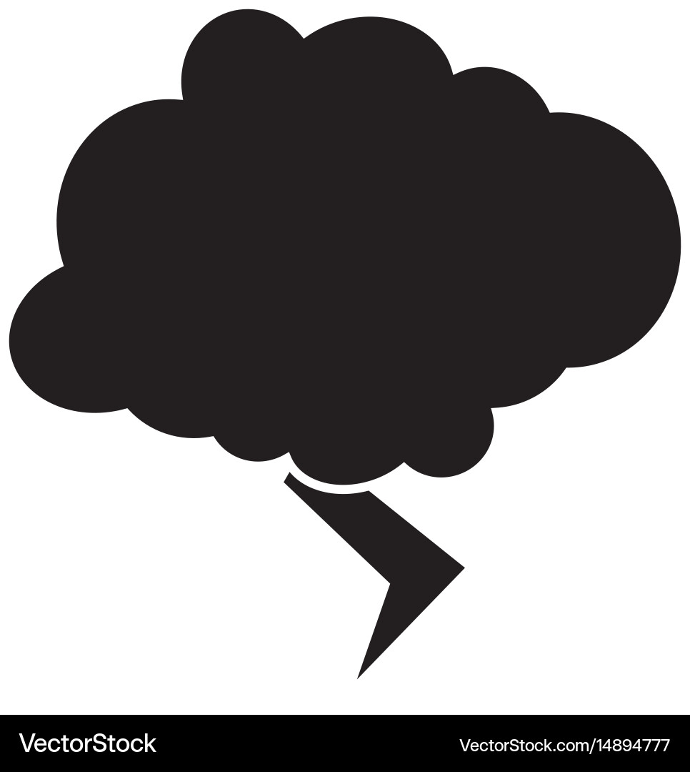 Cloud and thunder icon Royalty Free Vector Image