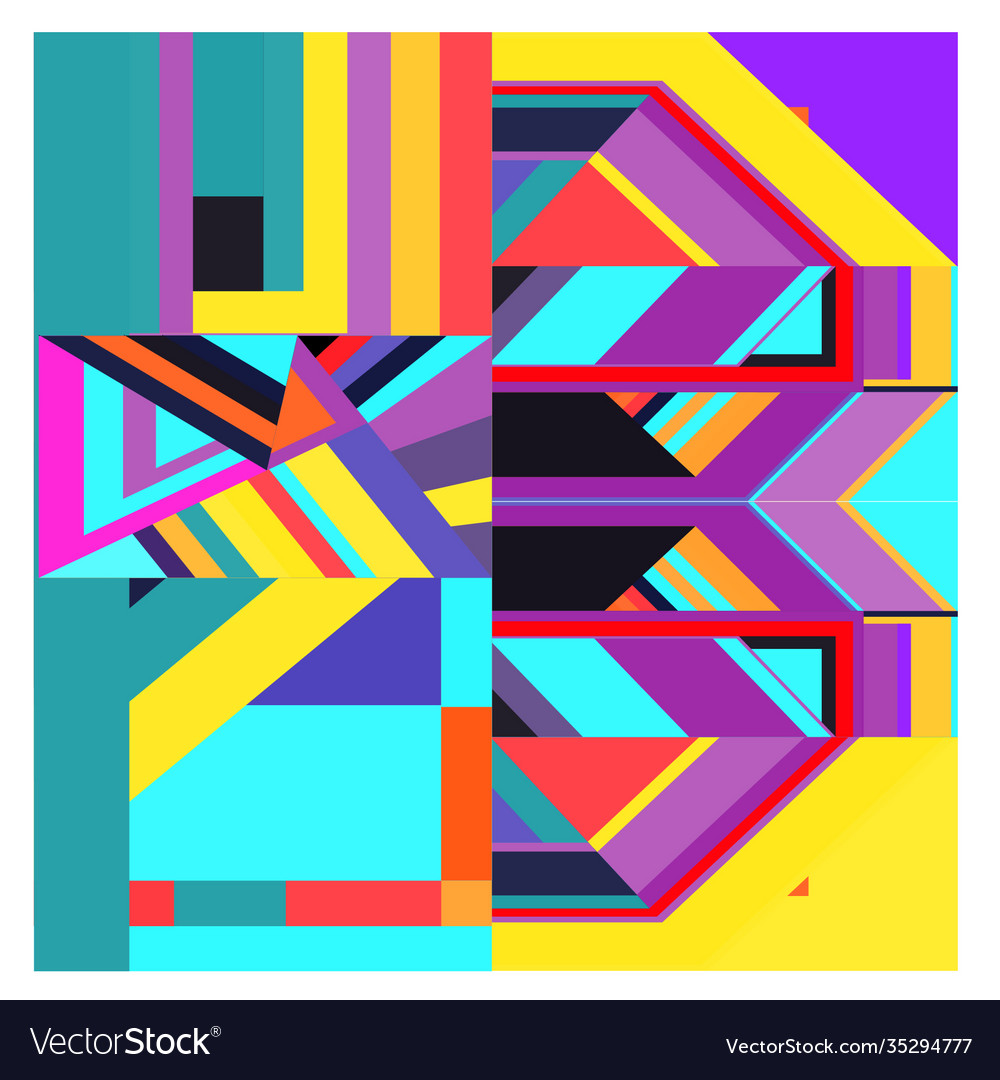 Colorful geometric and curve background pattern