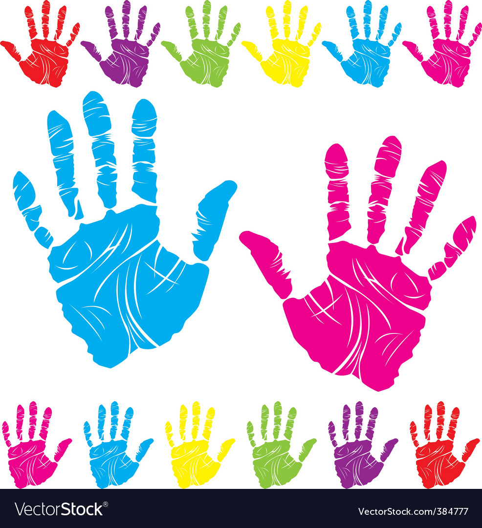 Hand print Royalty Free Vector Image - VectorStock