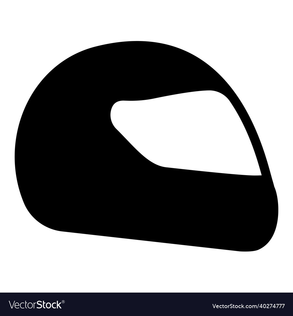 Helmet motocycle racing sport icon black color Vector Image