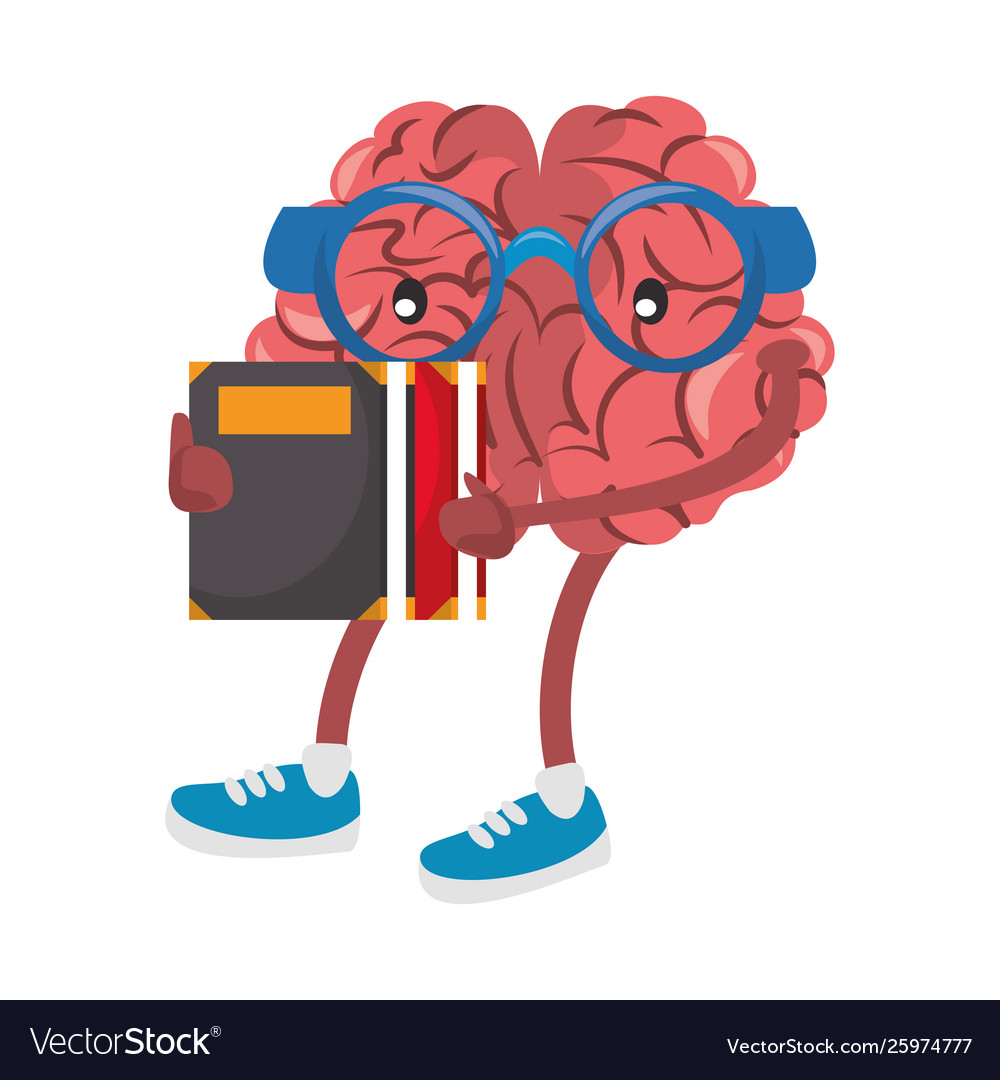 Human brain intelligence and creativity cartoons Vector Image