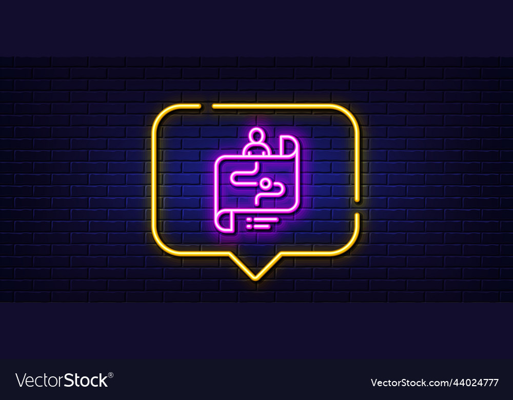 Journey path map line icon project process sign Vector Image