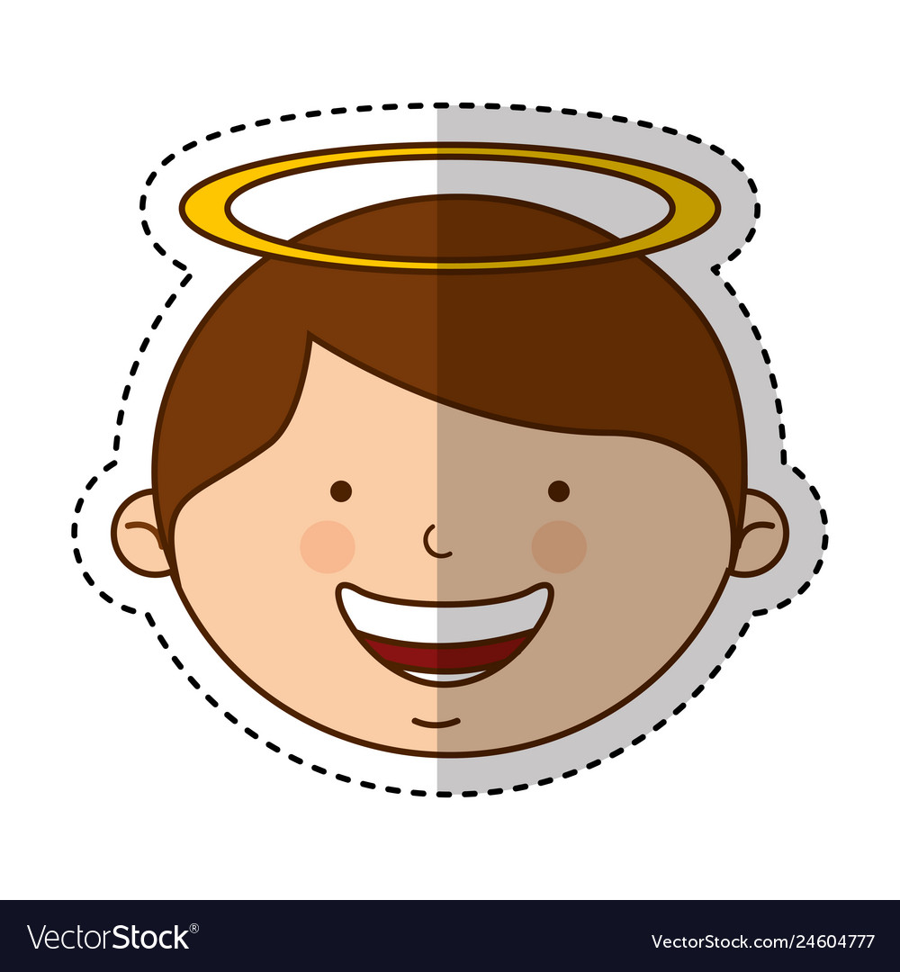 Little boy angel character Royalty Free Vector Image